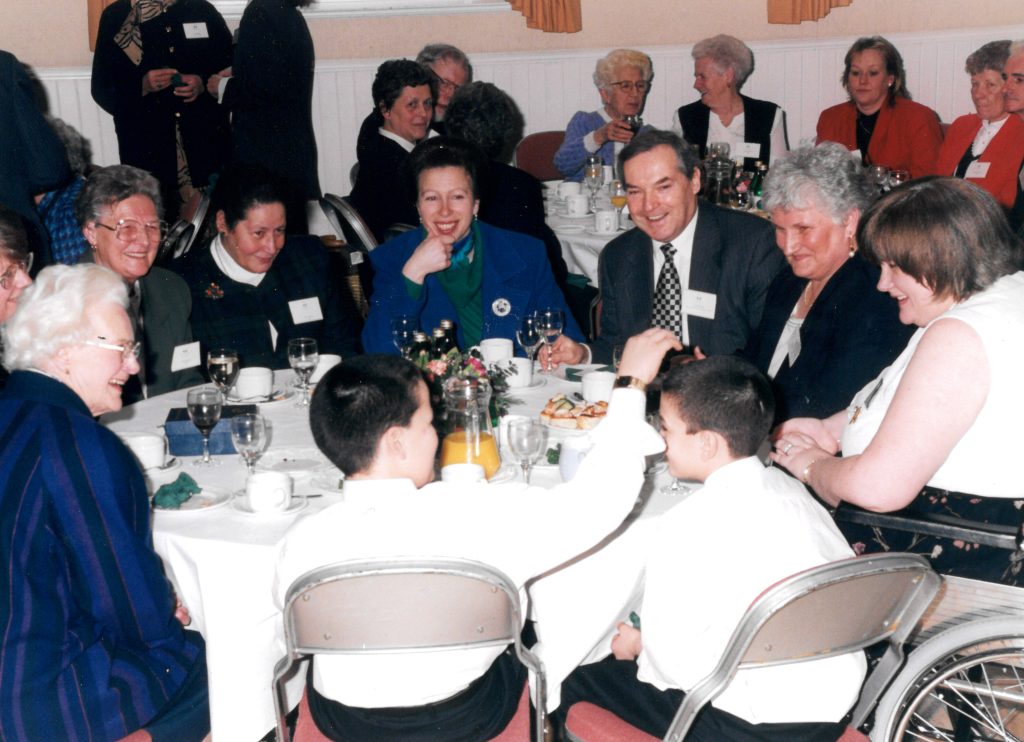 HRH Princess Anne with Carers at the opening of Stirling Carers Centre, September 1997