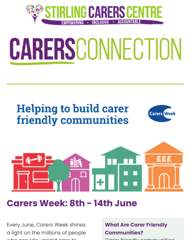 Screenshot of Carers Connection bulletin showing an excerpt from an article on Carers Week 2026. Carers Connection - June 2026